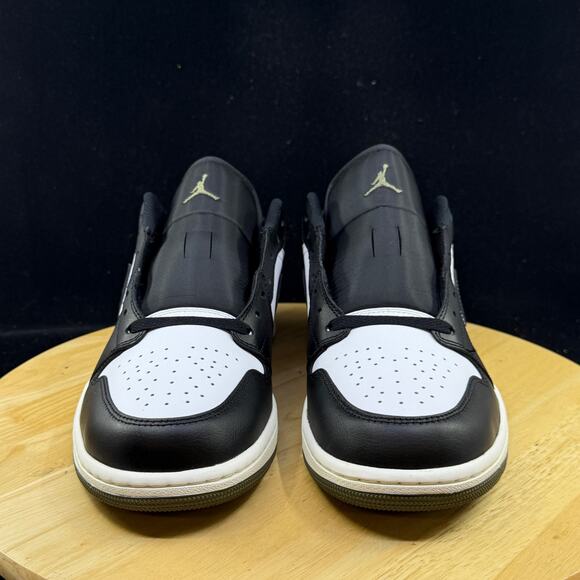 Nike Air Jordan 1 Low Black Toe Medium Olive 553558-092 Men's Size 12 New - Picture 3 of 9